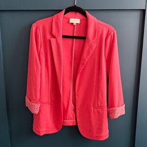 Vibrant Coral Blazer